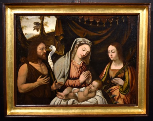 Holy Conversation, Francesco Rizzo da Santacroce (1485 –1547)  - Paintings & Drawings Style Renaissance